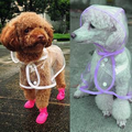 Pet Dog Raincoat for Small and Medium-sized Dog Clear Waterproof Rainwear Cats Rainy day